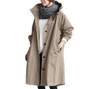 Generisch Cappotto largo con cappuccio da donna, elegante giacca a vento come cappotto invernale selvaggio con vestibilità comoda, design elegante per avventure