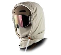 Generisch Cappuccio impermeabile foderato in pile, caldo berretto con coulisse per attività all'aria aperta, maschere da sci con coulisse, beige., Taglia unica