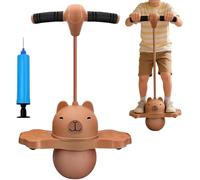 Generisch Capybara Pogo Stick, Capybara, giocattolo salto con pompa ad aria, capacità di carico di 200 kg, antiscivolo, divertente dispositivo attivo per bambini, adatto per bambini