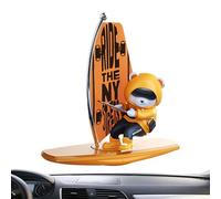 Generisch Car Dashboard Figurine - Cute Surfing Bear Interior Car Accessory for Center Console | for Truck, Vehicle, Sedan, SUV, Scooter, Desk, Driver, Women, Men Birthday Gift ft, Fun Decor