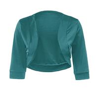 Generisch Cardigan da donna con maniche a 3/4 come cropped estivo in taglie forti, per un'eleganza alla moda, vestibilità comoda per tutti con uno stile versatile, verde, XXL