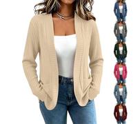 Generisch Cardigan da donna, pullover, sottile, moderno, attività, Vino, S