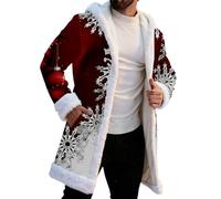 Generisch Cardigan da uomo di alta qualità per le giornate invernali con morbido rivestimento interno in pile, ideale come giacca casual alla moda, Colore: rosso, L