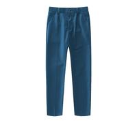 Generisch Cargo nero con parte anteriore piatta, vita regolabile, abbigliamento per la scuola, pantaloni per bambini, 56, Celeste., 2-3 Anni