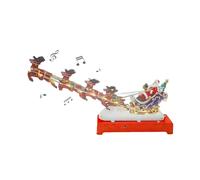 Generisch Carillon natalizio - Multifunzionale Babbo Natale in slitta, alimentato a batteria, decorativo, figura di renna volante | Babbo Natale slitta renna per festeggiamenti