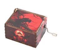 Generisch Carillon per Halloween, carillon con manovella a mano, con incisione, melodia di Halloween, decorazione per la casa, carillon per bambini, fidanzate, donne, figlie