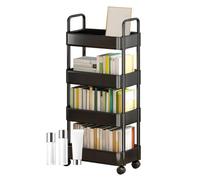 Generisch Carrello a rotelle, mobile multiuso, 3/4 | Carrello portaoggetti multiuso a gradini con manico e ruote, carrello portaoggetti multifunzionale per cucina, soggiorno