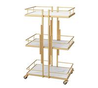 Generisch Carrello multifunzione in metallo con ruote bloccabili - Carrello multiuso a 3 piani per bellezza, spa, cosmetici, tatuaggi e manicure