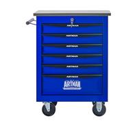 Generisch Carrello portautensili multifunzione a 6 cassetti con ruote - Carrello di stoccaggio per garage officina - Armadio in metallo ad alta resistenza con serratura e cuscinetto a sfera - nero e