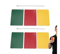 Generisch Carte di punizione per arbitri da calcio, per competizioni, carte di avvertimento rosso-giallo-verde, per giochi, competizioni, allenamento, sul campo da gioco e giochi e
