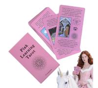 Generisch Carte di tarocchi rosa per principianti, carte da gioco per principianti, con istruzioni (lingua italiana non garantita), per giochi educativi leggeri per adulti e amici