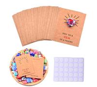 Generisch Cartolina di San Valentino con cuore e pietra | 24 biglietti d'amore romantici in carta, per bambini, compagni di classe, ragazze, scuola, ufficio, viaggi, compleanno