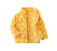 Generisch Cartone animato Caldo Vestiti Cappotti Abbigliamento Dolce Pile Top Giacca Ragazzi Regalo Autunno Walker Giacca Inverno Giacche, giallo., 2-3 Jahre