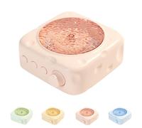Generisch Cassa Bluetooth Portatile con Proiettore di Onde Due, Luce Notturna RGB Design Formaggio, Altoparlante Wireless Stereo HiFi, Regalo di Compleanno Decorazioni Camera(Pink)