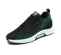 Generisch Categoria di prodotto: scarpe da uomo - Sneaker da uomo con rete traspirante, comode scarpe con lacci con tacco nascosto, sportive, ideali per tutti i giorni e il tempo libero, Nero , 37 EU