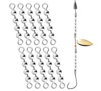 Generisch Catena di perle da pesca, 10 pezzi Waller Rolling Rig in acciaio , rotazione a 360 gradi, per pesca in acqua salata, pescatore, trota, pesce persico, pesce persico