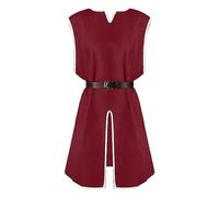 Generisch Cavaliere tunica da uomo medievale costume da cavaliere del tempio LARP cosplay pirata magliette rinascimentali in pizzo