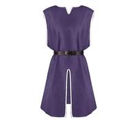 Generisch Cavaliere tunica da uomo medievale costume da cavaliere del tempio LARP cosplay pirata magliette rinascimentali in pizzo