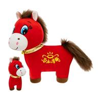 Generisch Cavallo di stoffa | Giocattolo di peluche da 25 centimetri 2026 | Bambole da collezione cinesi per la casa del soggiorno dei bambini sala giochi lezioni viaggio auto