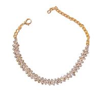 Generisch Cavigliera con strass a forma di personalità, semplice set di accessori per le donne che cosa dignità braccialetto (oro, taglia unica)