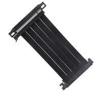 Generisch Cavo di prolunga per schede grafiche PCIe, flessibile, nero | Sezioni parallele del cavo piatto, due orientamenti invertiti del connettore, guida definita per il posizionamento