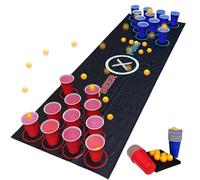 Generisch Celebration Drinking Game, Interactive Table Tennis Set, PVC, Fun Social Activity, for Adult Gatherings and Events, Entertaining Celebration Activity, 70,87 x 23,62 pollici