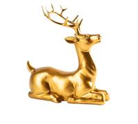 Generisch Cervo Figure Resina Natale - Renna In Piedi E Seduta, Accessori Per Partito Decorativi Per L'Ingresso Di Una Casa, Uno Studio O Un Ristorante