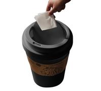 Generisch Cestino per la spazzatura - Coffee Cup Mini cestino con coperchio | grande volume silenzioso per cucina, esterno, ufficio, camera degli studenti, terrazza e bagno