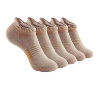 Generisch Cheerleader - Calzini ispessiti da donna, per adminton, con fondo asciugamani, traspiranti, per corsa, attività all'aperto, piccoli calzini corti da donna, beige., Taglia unica