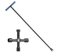 Generisch Chiave per contatore 'acqua, chiave per valvola pieghevole, chiave sanitaria, per impianti sanitari, giardino, prato, cortile, irrigazione all'aperto, campeggio