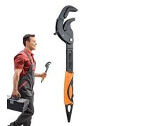 Generisch Chiave per soffioni doccia | Impugnatura antiscivolo a pressione | Con temperamatite tubo sicuro lavorazione - Per dadi, bagno, cucina, garage, riparazione auto e moto