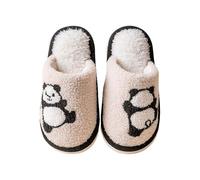 Generisch Children Boys Girls Winter Slippers Anti Indoor Shoes Big Kids Adult Cotton Slippers Pantofole Pantofole in pelliccia di agnello 33, cachi, 32 EU