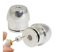 Generisch Chiusure di protezione per orecchini, 2 pezzi con protezione per piercing, con cappuccio di protezione adatto per orecchini da 0,9-1,2 mm, chiusure sicure, per uomini, donne, adolescenti con