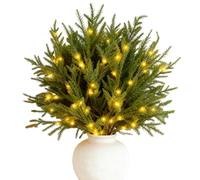 Generisch Christmas Greens for Decorating- Christmas Tree Filler Branches, 5 poli + 1 set di strisce LED | per Family Friends Party Home Holiday Gathering Celebration Indoor