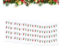 Generisch Christmas Light String Stickers - 4 pezzi di decorazioni per vacanze natalizie, decorazione natalizia, festa artigianale per bambini, scrapbooking Project Greeting Card Holiday Craft Party