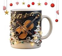 Generisch Christmas Mug | Ergonomic Handle Drinkware Mugs | Festive Beverage Containers Holiday Drinking Glassware | Coppe resistenti al calore per Hot Cocoa Latte Cold Drinks Milk Wine Beverages