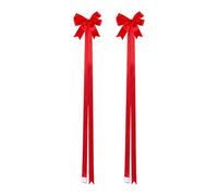 Generisch Christmas Tree Bows - 200 cm Red Cabinet Bows, Romantic Holiday Decorations, Large Robbins for Doors Entryways | Walls Fences Trees Car Wreaths Tabletop Craft Accessory