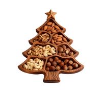 Generisch Christmas Tree Serving Cheese Board - Christmas Tree Charcuterie Board,Wooden Divided Food Tray For Fruit Dessert Meat Nut Table Home Decor Party Kitchen Office