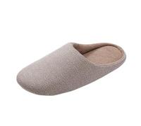 Generisch Ciabatte calde Coppie Inverno Casa Caldo Cotone Pantofole Tinta Unita Uomini Donne Coppie Al Coperto Casa Semplice Silenzio Cotone Pantofole Nero, cachi, 39 EU