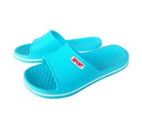 Generisch Ciabatte da bagno da donna con suola antiscivolo, larghezza H Slippers Bathroom, ciabatte piatte per piedi larghi, impermeabili, Celeste., 37 EU