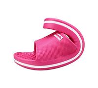 Generisch Ciabatte da bagno da donna con suola antiscivolo, larghezza H Slippers Bathroom, ciabatte piatte per piedi larghi, impermeabili, Rosa acceso., 36 EU