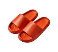 Generisch Ciabatte da bagno da donna e uomo, super morbide, antiscivolo, con suola spessa, unisex, leggere, traspiranti, per interni ed esterni, Colore: arancione., 43