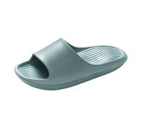 Generisch Ciabatte da bagno da donna e uomo, super morbide, per interni ed esterni, antiscivolo, leggere, estive, unisex, Blu, 44-45