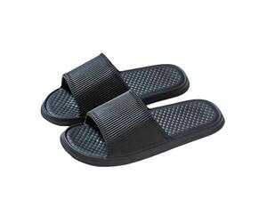 Generisch Ciabatte da bagno da uomo, impermeabili, da spiaggia, antiscivolo, ammortizzanti, resistenti all'usura, per l'arco del piede, per la casa, Nero , 40 EU