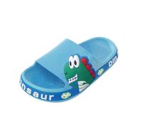 Generisch Ciabatte da bagno per bambini e bambine, con dinosauro, nuvole, in PVC, morbide, antiscivolo, facili da indossare, Blu 1, 30