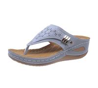 Generisch Ciabatte da donna con plantare separatore per dita, pantofole da donna estive morbido plantare infradito arch supporto pantofole traspiranti ortoslipper bedroom sandalo posteriore aperto