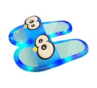 Generisch Ciabatte da spiaggia da donna, con pinguino, con LED, antiscivolo, comode e leggere, per l'estate, la piscina e i compleanni, Blu, 38 EU