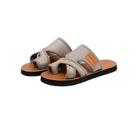 Generisch Ciabatte Donna Con Tacco a Zeppa Parola Spessa Pantofole Cento Altezza Aumentare All'aperto Indossare Da Spiaggia Estate Scarpe Da Affari Sandali Alta Sauna, cachi, 41 EU