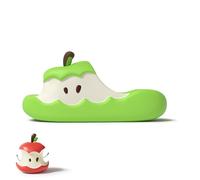 Generisch Ciabatte Mela Uomo Donna Suola Antiscivolo Sandali Frutta Sandalo 3D Dolce Cartoon, verde, 40/41 EU