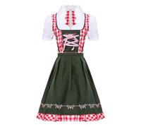 Generisch Ciao Kitty, vestito gotico, da donna, per Halloween, Oktoberfest, body sculpting, costume da cosplay (verde militare, XXXXL)